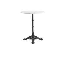 Table d'appoint en fer noir de style antique, design gothique orné, intérieur extérieur, jardin, bistrot, support pour plantes, meubles en métal à bas prix