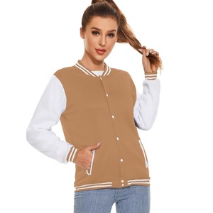 2025 nueva chaqueta Slim Fit Vintage Varsity Letterman para mujer primavera Streetwear recortada PU cuero bordado transpirable - Product Image 1