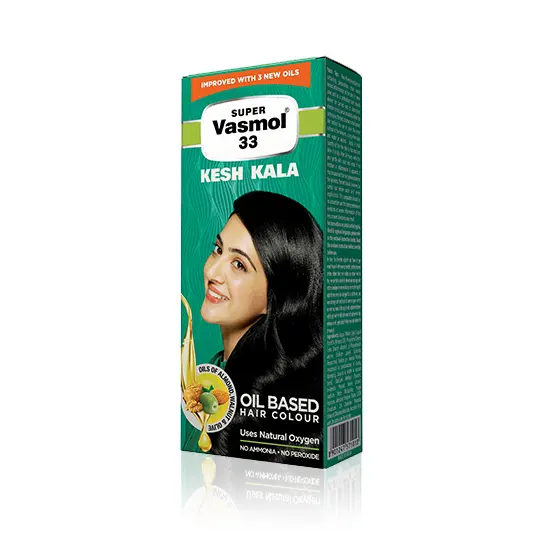 Premium Grade Black Hair Oil Super Vasmol 33 Kesh Kala with the Goodness of Ayurprash and Almond Protein For Sale