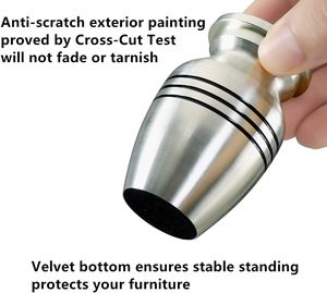 <b>Small</b> Keepsake <b>Urn</b> <b>for</b> <b>Human</b> <b>Ashes</b> or Pet <b>Ashes</b> Qty 1 Hard Metal Cremation <b>Urn</b> Mini Funeral <b>Urn</b> with Velvet Bag - Product Image 4