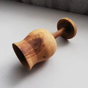Handcrafted Eco-Friendly Vintage Wooden Wine Goblet Classic Shot <b>Glass</b> Design - Product Image 1