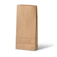 Sacs à fond plat rectangulaires avec fenêtre transparente 11x6x23,5 cm en kraft végétal pour snacks - 500 pcs/carton