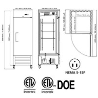 Équipement de réfrigération pour cuisine commerciale, armoire congélateur à porte simple, électrique, R404A, dégivrage automatique, numérique