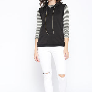 2025 camisetas sin mangas de algodón para mujer sin mangas gimnasio entrenamiento Casual Sudadera con capucha con cordón largo Jersey Material cuello con capucha - Product Image 5