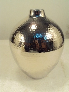 Modern Silver Sculptural <b>Table</b> Aluminum Vase for Decorative - Product Image 5