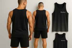 Camiseta sin mangas de poliéster con cuello redondo para Hombre | Chaleco deportivo sin mangas | Camiseta deportiva con logotipo personalizado para hombre - Product Image 6