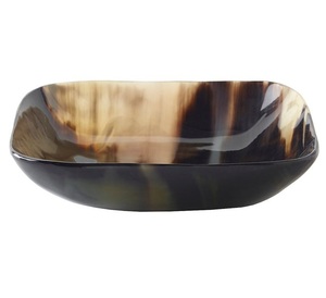 Tazón de Cena de Cuerno de Búfalo con Borde Liso y Tamaño Personalizable, Tazón para Servir de Cuerno de Buey con Revestimiento Seguro para Alimentos y Aspecto Rústico - Product Image 1