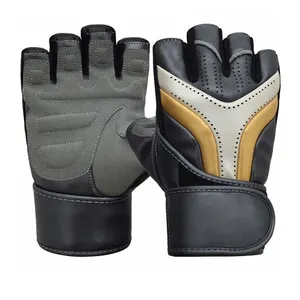 Servicio OEM superventas resistente ajustable y duradero y cómodo Fitness entrenamiento levantamiento de pesas gimnasio guantes de cuero - Product Image 1