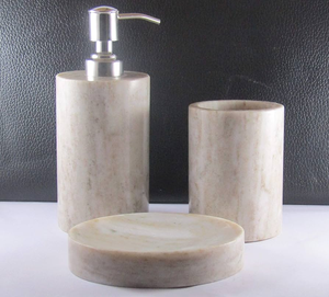 Marble <b>Bathroom</b> <b>Set</b> 3 Pieces Luxury Design Shampoo dispenser Crafts <b>Bathroom</b> <b>Set</b> For Kids <b>Bathroom</b> accessories - Product Image 1