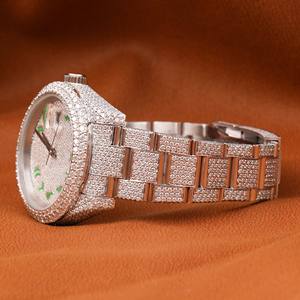 Reloj árabe de lujo para hombre de 41 mm de acero inoxidable de alta calidad Leb Grown Diamond Fashion Iced Out Hip Hop Watch para hombre - Product Image 2