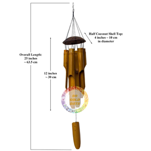 กระดิ่งลมไม้ไผ่สไตล์ดั้งเดิมที่ทำด้วยมือเพิ่มเสียงเพลงของธรรมชาติให้กับ0084935825297WA บ้านของคุณ - Product Image 4
