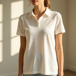 Polo de Golf Blanco de Manga Corta para Mujer, Camiseta Polo de Verano para Mujer, Polo con Cuello Camisero para Mujer - Product Image 3