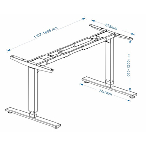 Height-<b>Adjustable</b> Minimalist Electric <b>Table</b> <b>Legs</b> with 2 Joints - Product Image 2