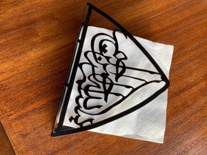 Servilletero Decorativo de Metal Negro con Diseño Árabe para la Cena del Ramadán, Celebraciones del Eid y Decoración de Mesa de Temporada - Product Image 5