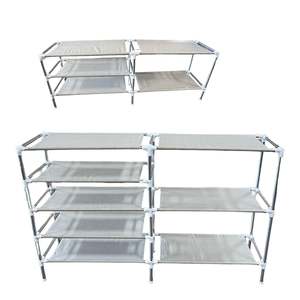 Scarpiera impilabile a 5 livelli espandibile e regolabile Organizer portaoggetti mobili da soggiorno per uso domestico - Product Image 5