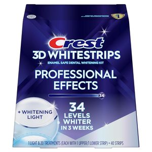 Crest 3D Whitestrips Professional Effects + Luz LED – Kit de Blanqueamiento Dental, 1 Luz + 20 Tratamientos, Cada Tratamiento con 1 Superior/1 Inferior - Product Image 1