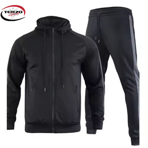 2024 nuevo diseño de alta calidad, precio al por mayor de fábrica, Taring informal de traje deportivo, conjunto de dos piezas, chándal de gran tamaño para hombre - Product Image 3