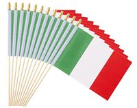 Bandera de Mano Personalizada al por Mayor, 100% Poliéster, Impresión Digital, 5x8 Pulgadas, Diseño de Coche Italiano, para Desfiles, Eventos, Uso en Exteriores