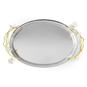 Plateau en métal artisanal moderne et écologique pour des présentations élégantes, passe au lave-vaisselle, ajoute du charme aux rassemblements festifs - Product Image 1