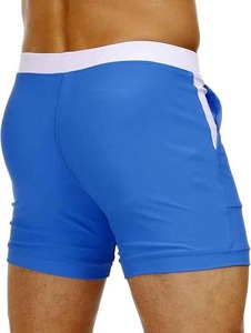 <b>Men's</b> Swimwear <b>Long</b> Sport <b>Swim</b> Trunks Solid Color Board <b>Shorts</b> with Pockets Quick Dry Fabric Custom Logo OEM Made in Pakistan - Product Image 3