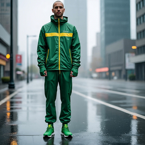 100% Spandex Nylon Rain <b>Jacket</b> Pants <b>Men's</b> Hiking Windbreaker Tracksuit <b>Mens</b> Streetwear Mountain Rain Wind Breaker Track Suit - Product Image 4