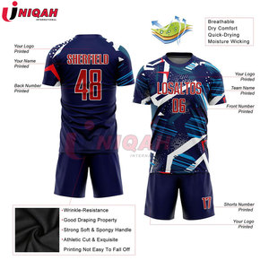 Conjunto de Uniforme de Fútbol de Alta Calidad en Algodón/Poliéster para Adultos, Último Modelo de Club, Colores y Logotipo Personalizables, Precio Bajo - Product Image 5