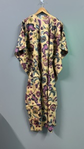 Venta al por mayor Lote Mujeres Floral Kaftan Maxi Vestido Playa Cubierta Casual Caftán Ecológico Encaje Decoración Tamaño libre Natural - Product Image 3