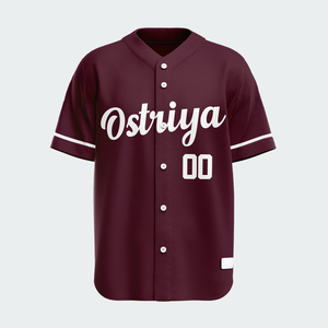 เสื้อเบสบอลผ้าโพลีเอสเตอร์เสื้อเบสบอล100% เรียบๆดีไซน์ล่าสุด - Product Image 3
