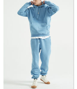 Sudadera con capucha informal de lana de algodón última buena calidad logotipo personalizado Sudadera con capucha y Joggers conjunto Jogging en blanco hombres 2 uds conjuntos - Product Image 1