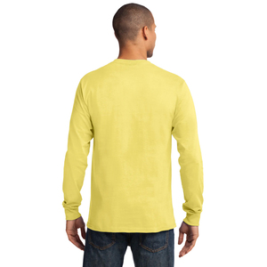 T-shirt à manches longues pour homme avec ourlet en bas teint par filature à anneaux en toile Bella 3001 t-shirts unisexes - Product Image 6