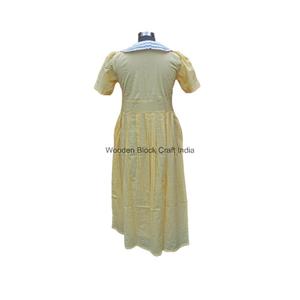 Vestido Midi de Verano para Mujer, Estilo Vintage Moderno, 100% Algodón, Mangas Cortas, Cuello Peter Pan con Botones, Estampado Floral, Ecológico, para la Playa - Product Image 6
