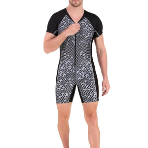 Oem alta calidad cómodo deporte traje de baño flejado una pieza traje de baño entrenamiento trajes de baño hombres personalizado Animal ecológico - Product Image 6