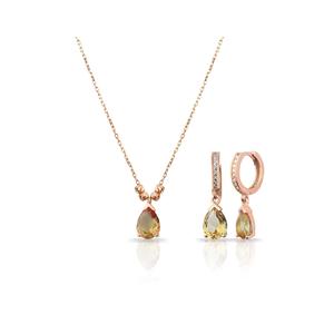 Ensemble de bijoux fins Azuris en argent sterling 925 avec zircon Sultanite, fabriqué en Turquie - Product Image 1