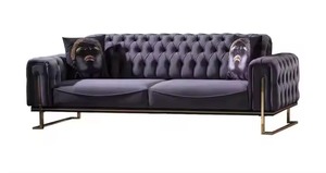 Sofá cama reclinable de tela moderna de lujo, juego de sala de estar contemporáneo para uso en casa, Hotel, Villa o apartamento - Product Image 3