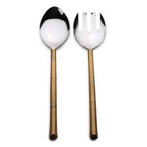 Cuillère à salade en acier inoxydable au design moderne, idéale pour les événements domestiques et la restauration, vente en gros depuis l'Inde - Product Image 1