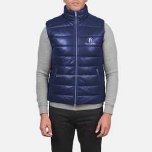 Men's Casual Windproof Reversible Breathable Eco-Friendly Sleeveless Winter Outer Wear Puffer Vest Color Blocking Puffer V-neck - Product Image 5