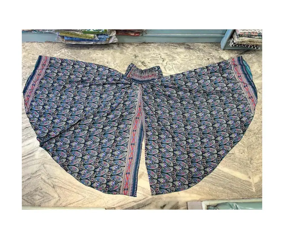 Hochwertige hochverkaufte indische Sari Seide Damen Palazzo-Hose handgefertigte bedruckte Yoga-Hose direkt vom Hersteller kaufen