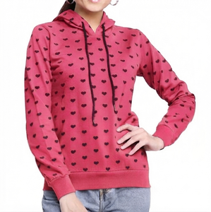 Dernier style de sweats à capuche respirants pour femmes, service OEM, prix raisonnable, impression par transfert thermique par détection de pointes, coupe classique - Product Image 3
