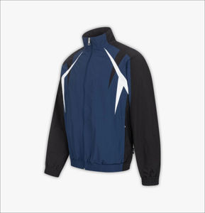 Ensemble de vêtements de rue avec fermeture éclair 2 pièces pour hommes personnalisés OEM short coupe-vent imprimé polyester nylon ensemble short coupe-vent à capuche - Product Image 2