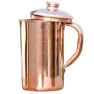 Frasco de vacío de cobre ecológico y taza de regalo termo para regalos de negocios y uso doméstico estilo clásico origen de la India - Product Image 1
