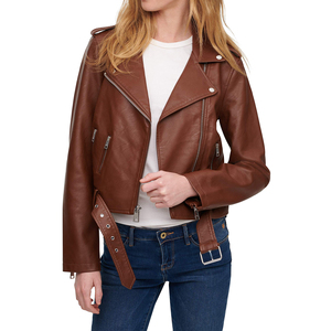 Meilleure vente de nouvelle veste en cuir chenille brodée de designs et de logo Oem veste en cuir véritable respirante pour femmes - Product Image 4