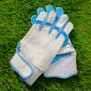 Guantes de bateo de béisbol de cuero suave y cómodos con logotipo de color personalizado con empuñadura antideslizante Guantes de softbol de puño corto - Product Image 1