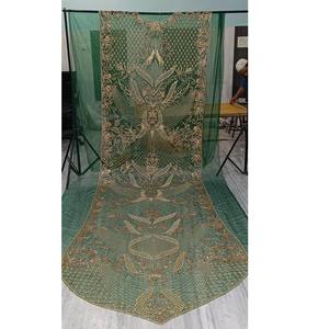 สินค้าขายดี Somali Dirac Saree ที่มีรายละเอียดลูกปัดและสีสดใสสำหรับโอกาสพิเศษพร้อมขาย - Product Image 4