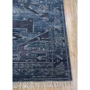 Tapis en laine noué à la main Savana Blue, style classique, géométrique, grand rectangle, pour la maison, le salon, le couloir, pour les adolescents - Lca-32 (Cs-03) - Product Image 4