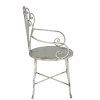 Chaise en métal rustique en forme de paon, chaise de jardin, style shabby chic, vieilli, meubles d'extérieur et d'intérieur, patio, décoration de maison de campagne