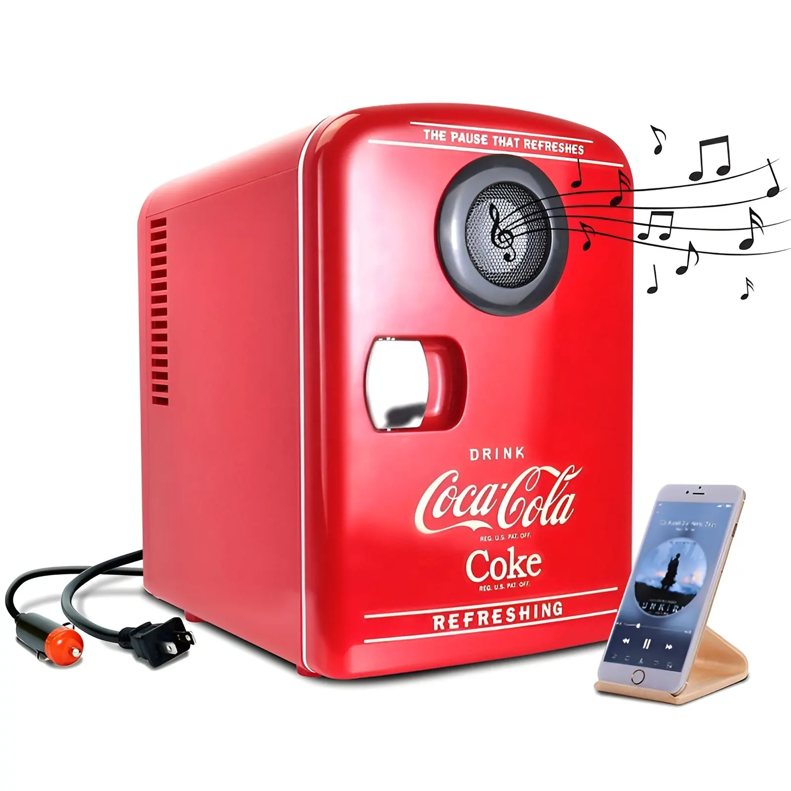 Mini réfrigérateur Portable 4L Mini réfrigérateur de voiture Portable Compact avec haut-parleur