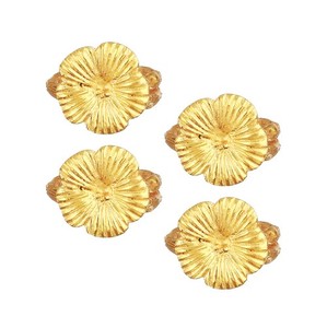 Belle fleur en aluminium coulée ronds de serviette matériel de haute qualité pour mariage anniversaire et toute autre occasion cadeaux - Product Image 4