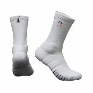 Men Thick and Comfort Fiber Crew Socks for Basketball Cycling Tennis Socks Prevent Blisters Cycling Socks