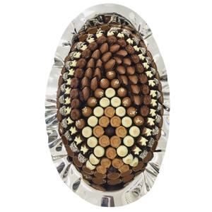 Plateau de chocolat en métal argenté fait à la main de qualité supérieure plateau de service ovale classique pour les occasions spéciales et les célébrations prix d'usine - Product Image 1