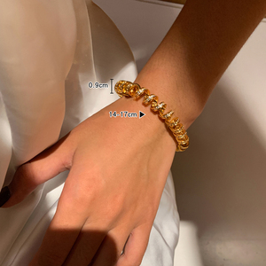<span class=keywords><strong>Bracelet</strong></span> en <span class=keywords><strong>fil</strong></span> téléphonique plaqué or 18 carats en laiton <span class=keywords><strong>de</strong></span> haute qualité à la mode avec incrustation <span class=keywords><strong>de</strong></span> zircone Bijoux pour femmes Vente en gros d'usine - Product Image 5